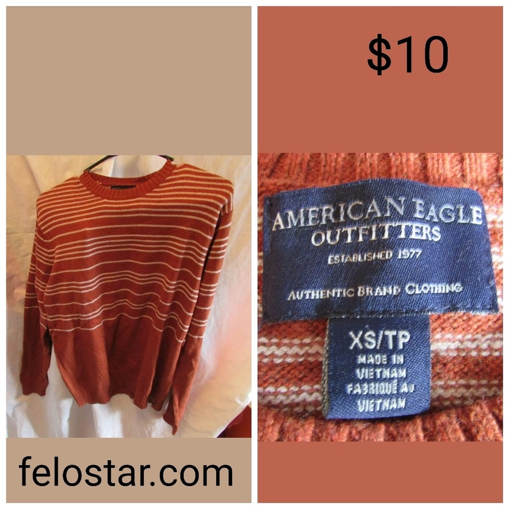 american eagle outfitter sweater brown xs size